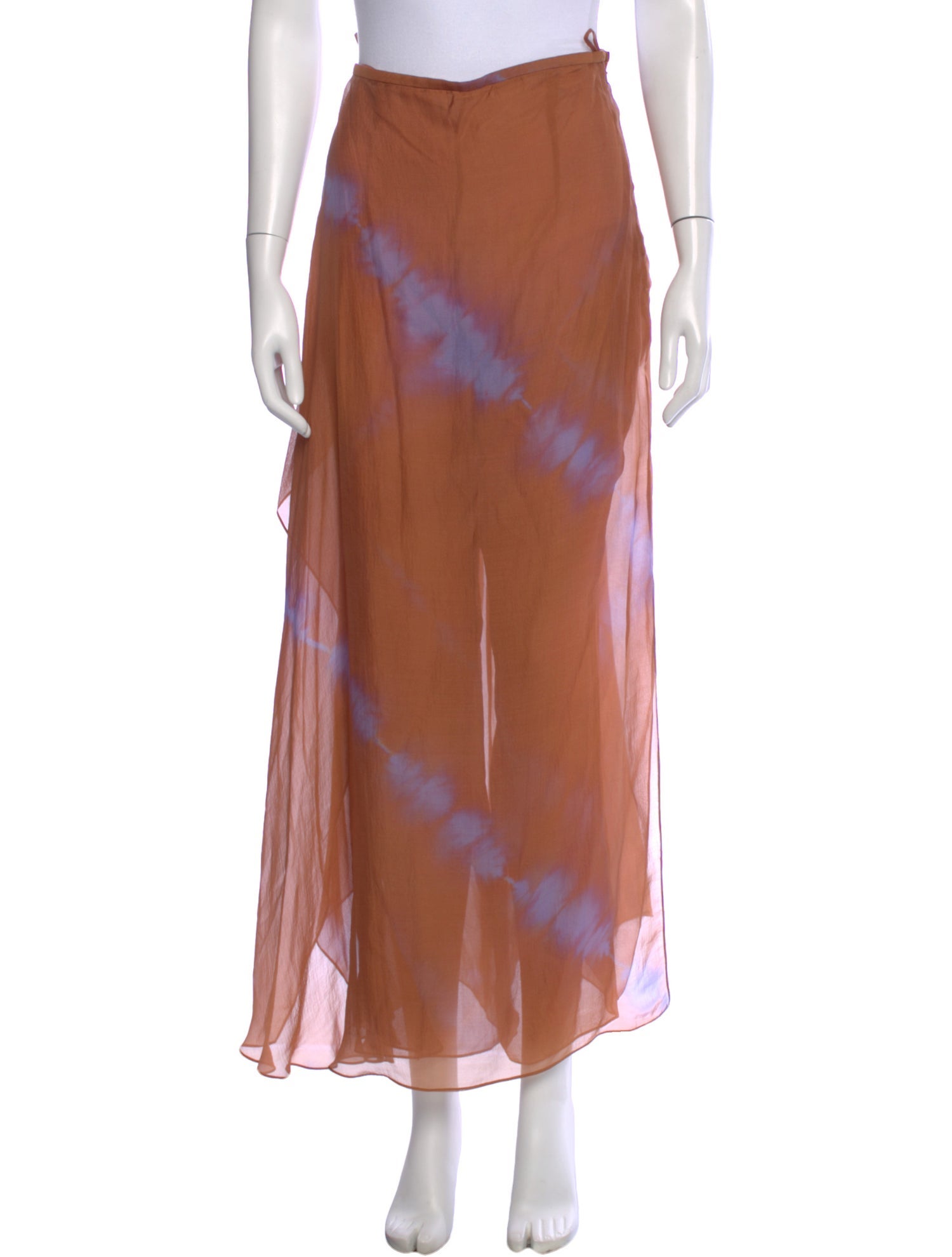 Elie Saab Silk Midi Length Skirt