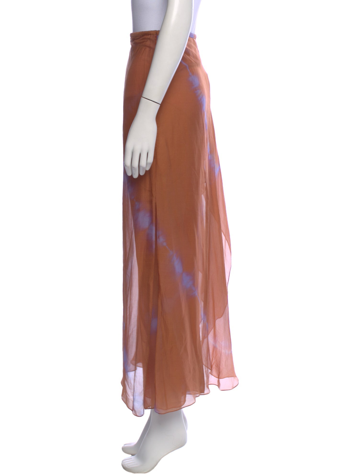 Elie Saab Silk Midi Length Skirt