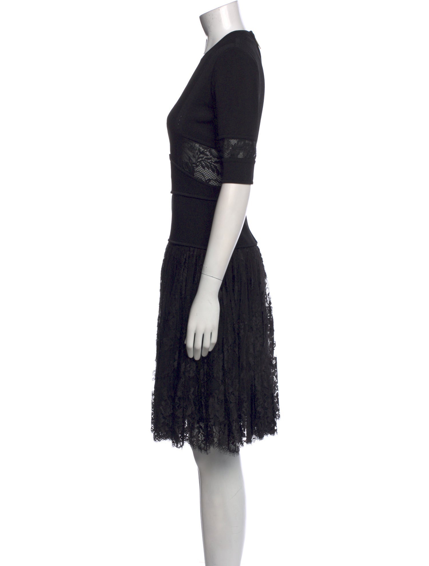 Elie Saab V-Neck Knee-Length Dress