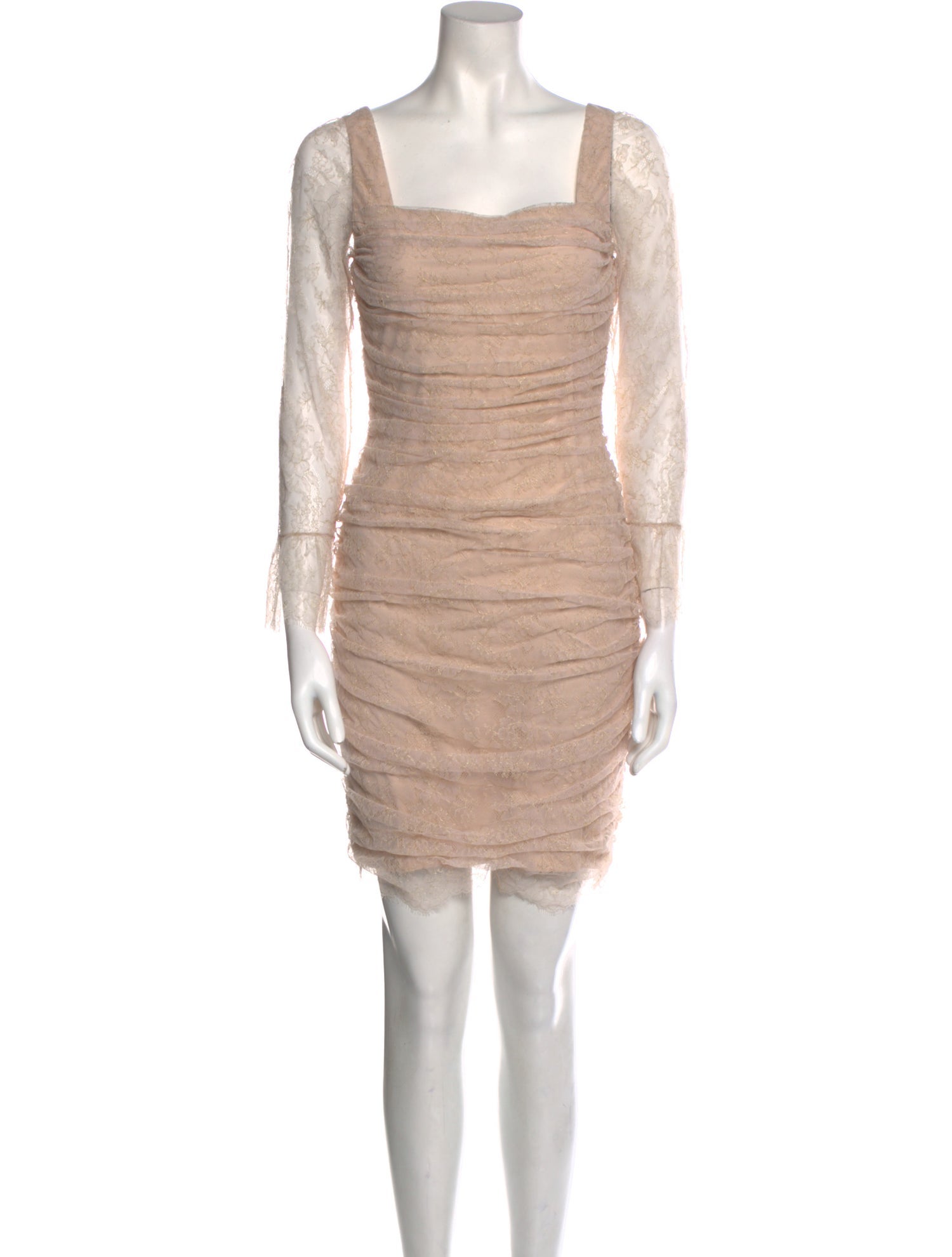 Elizabeth Fillmore Square Neckline Mini Dress