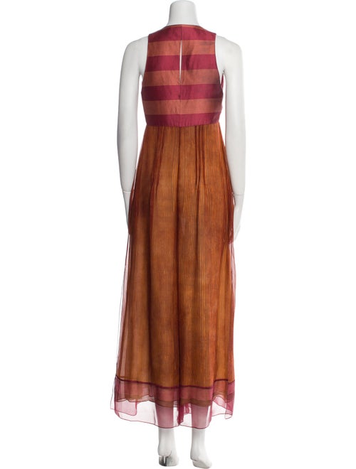 Elizabeth Fillmore Striped Square Neckline Jumpsuit