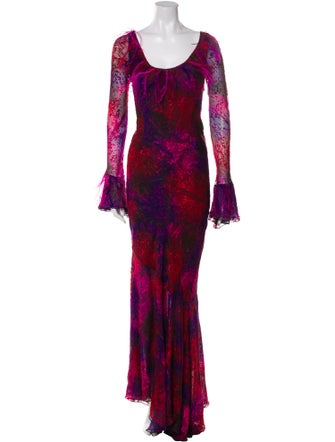 Elizabeth Fillmore Printed Long Dress