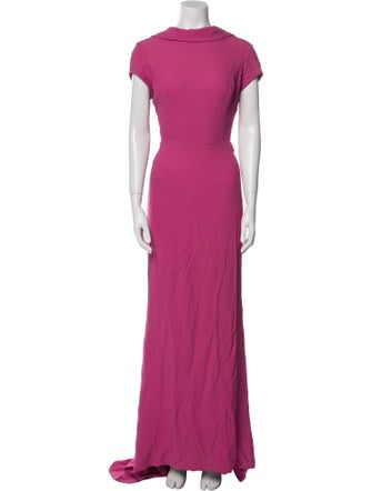 Elizabeth Kennedy Crew Neck Long Dress