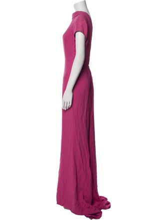 Elizabeth Kennedy Crew Neck Long Dress