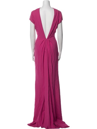 Elizabeth Kennedy Crew Neck Long Dress