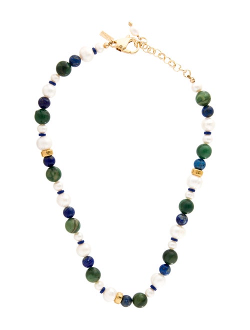 éliou Pearl, Jasper, Lapis Lazuli & Glass Bead STrand Necklace