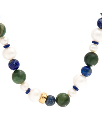 éliou Pearl, Jasper, Lapis Lazuli & Glass Bead STrand Necklace