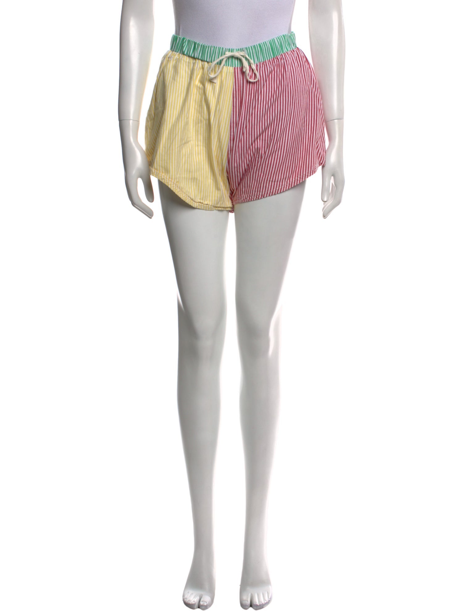 éliou Colorblock Pattern Mini Shorts