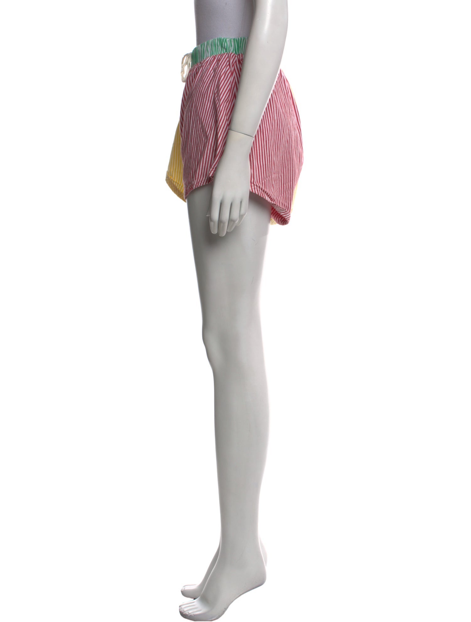 éliou Colorblock Pattern Mini Shorts