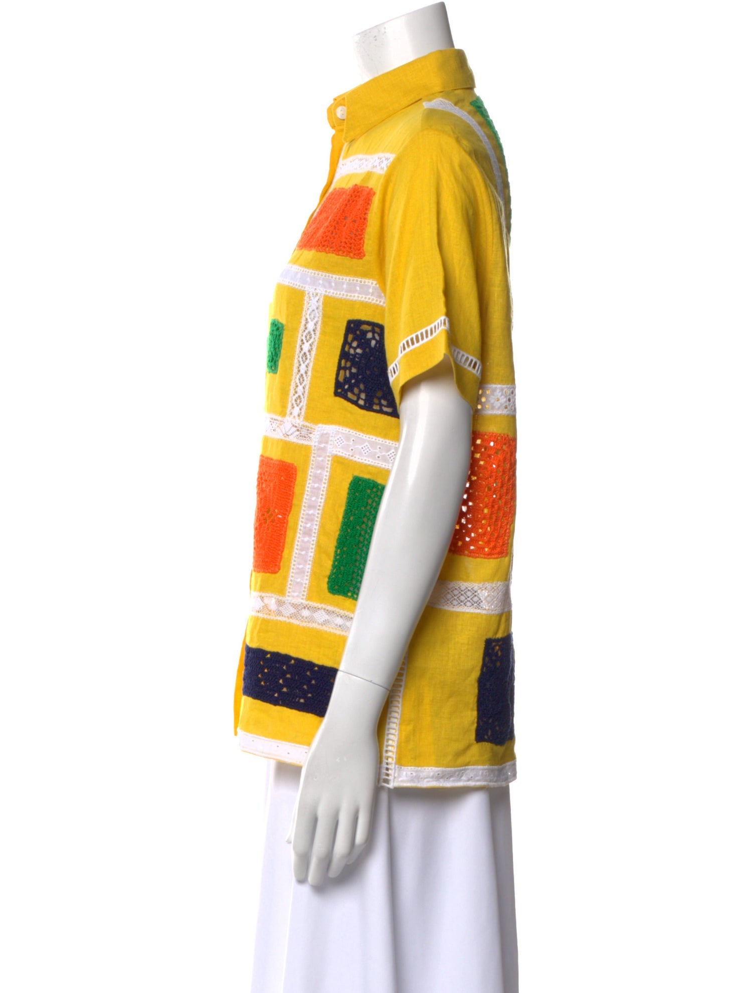 éliou Linen Printed Button-Up Top