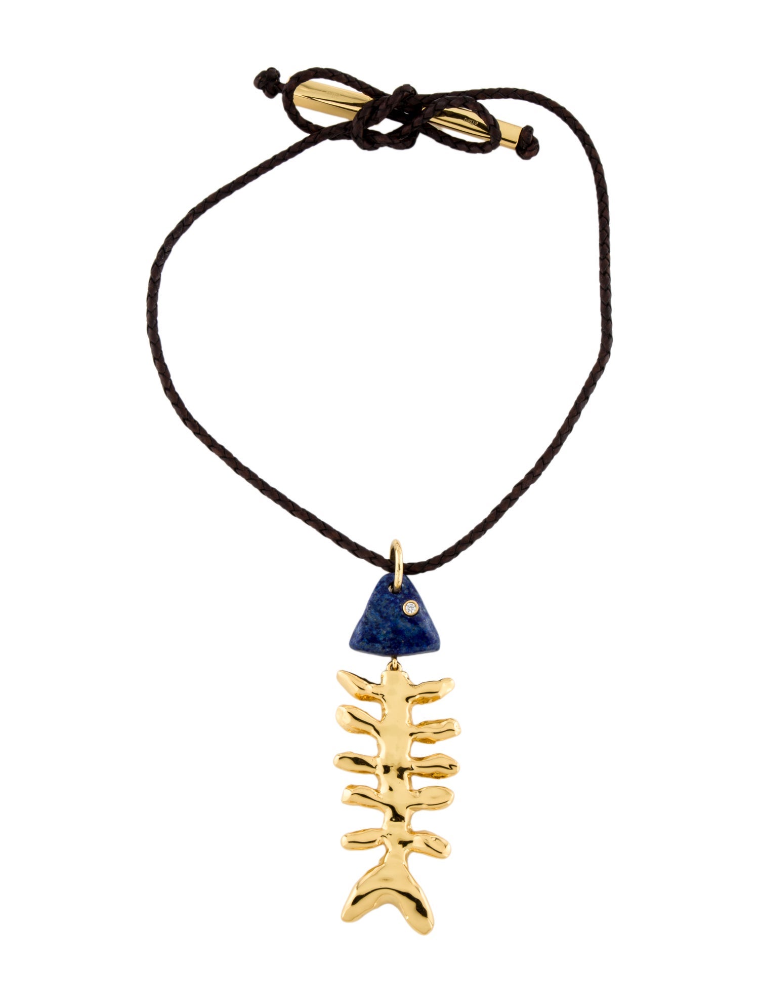 éliou Lapis Lazuli Fish Bone Necklace