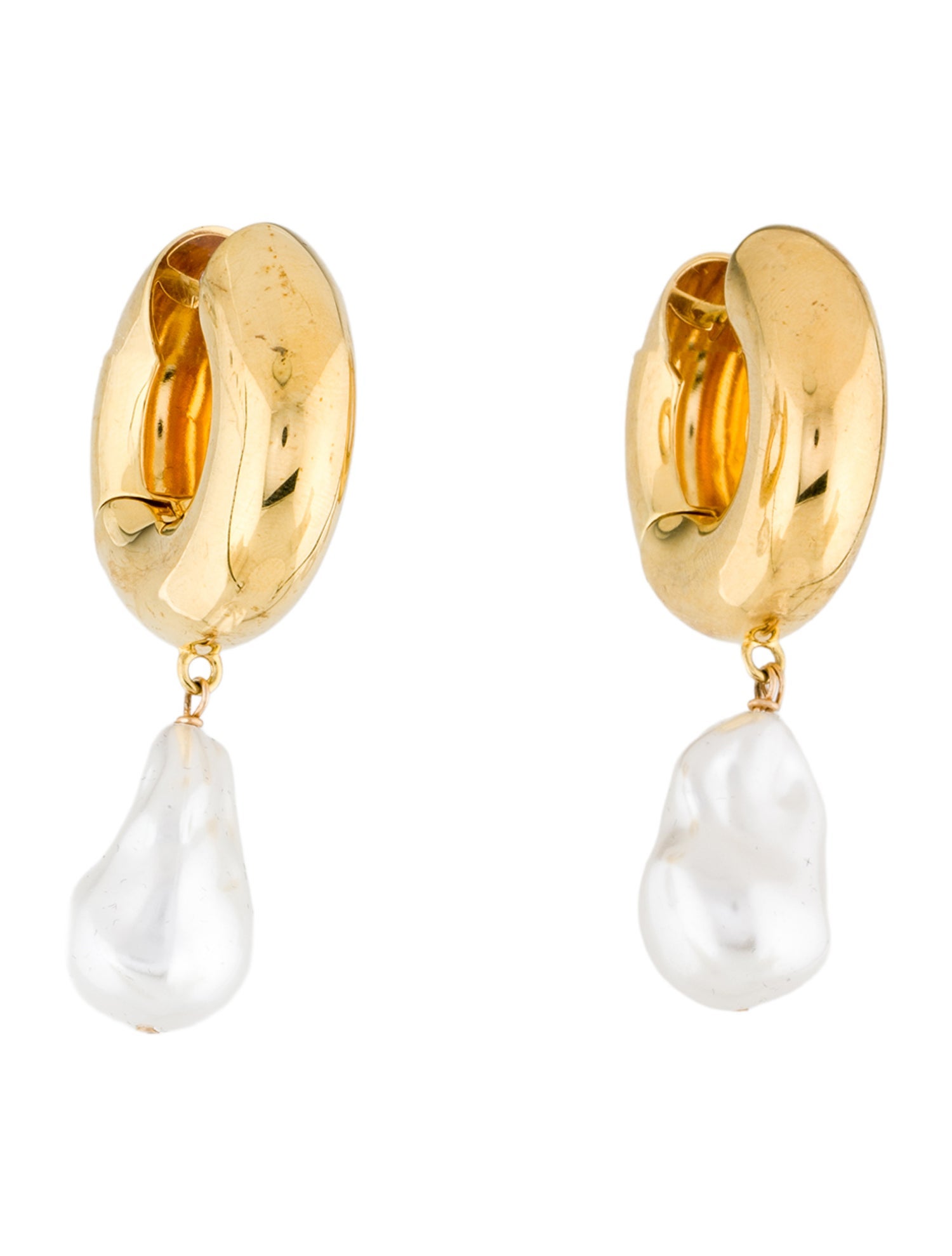 éliou Faux Pearl Hoop Earrings