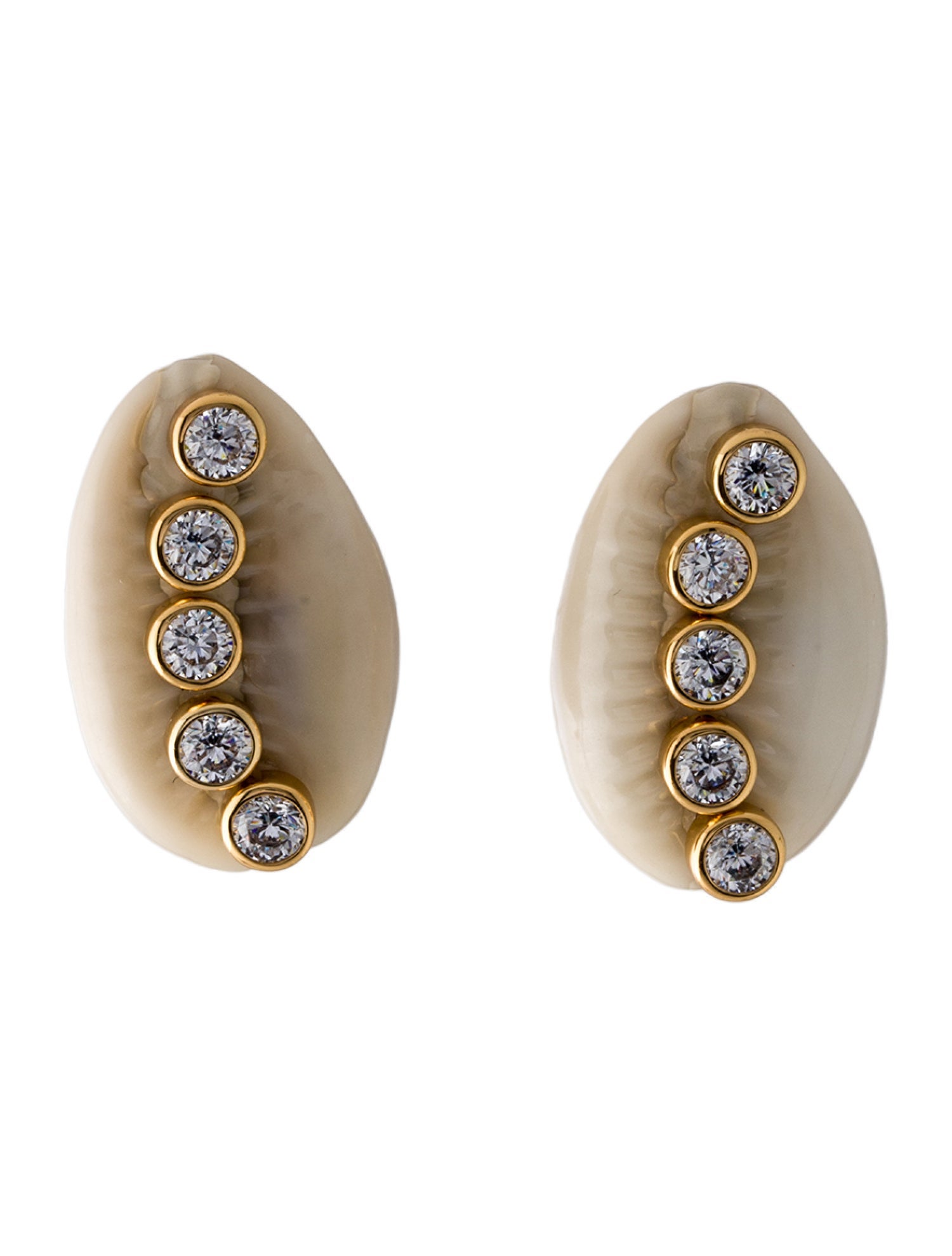 éliou Shell & Cubic Zirconia Wren Earrings
