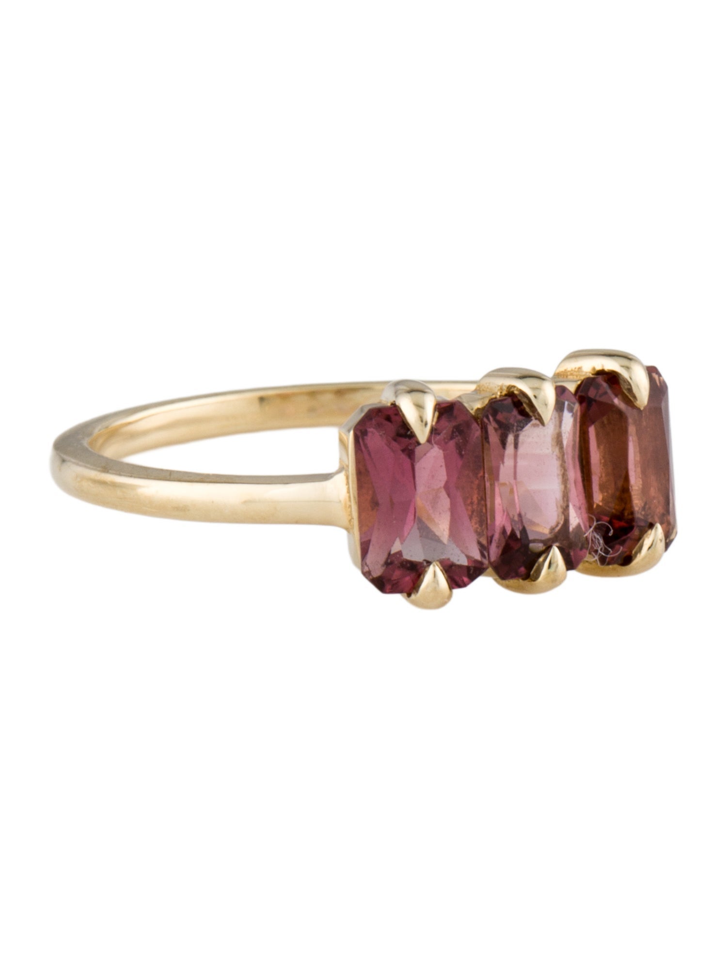 Elizabeth Street 14K Tourmaline Three Stone Ring