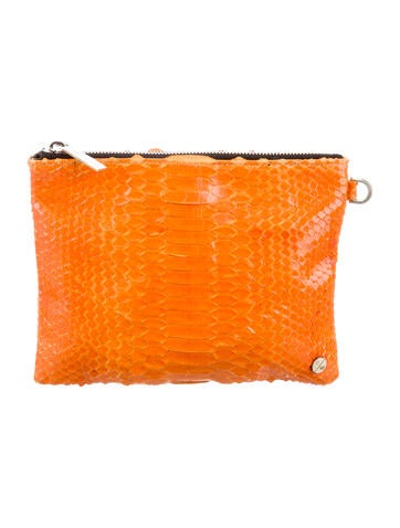 Elisabeth Weinstock Python Nantucket Clutch w/ Tags