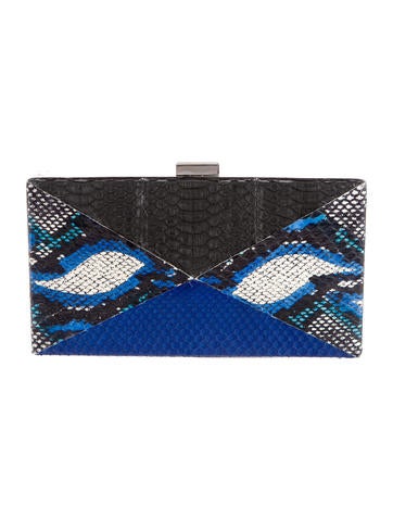 Elisabeth Weinstock Snakeskin Perth Clutch