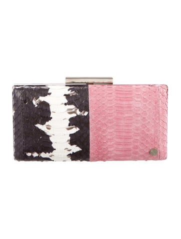Elisabeth Weinstock Snakeskin Queensland Clutch