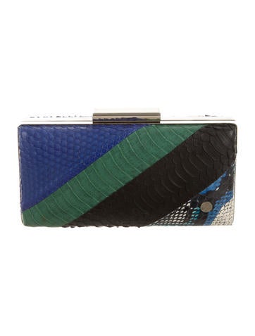 Elisabeth Weinstock Snakeskin Queensland Clutch w/ Tags