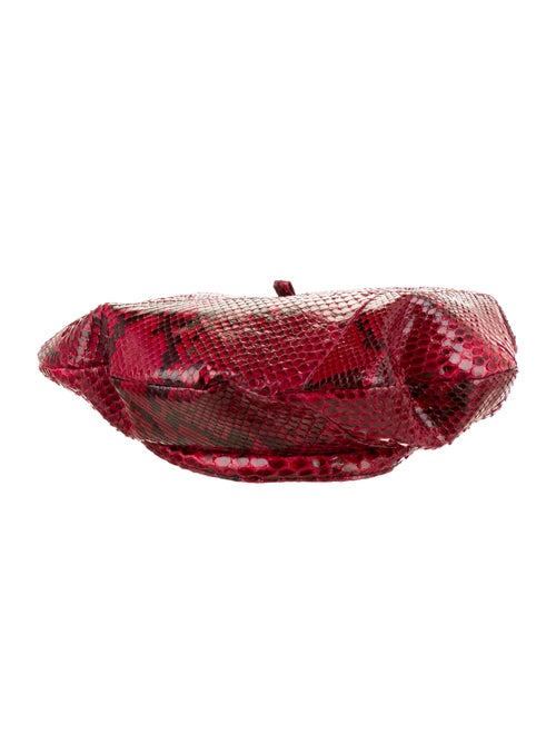 Elisabeth Weinstock Snakeskin Beret Red