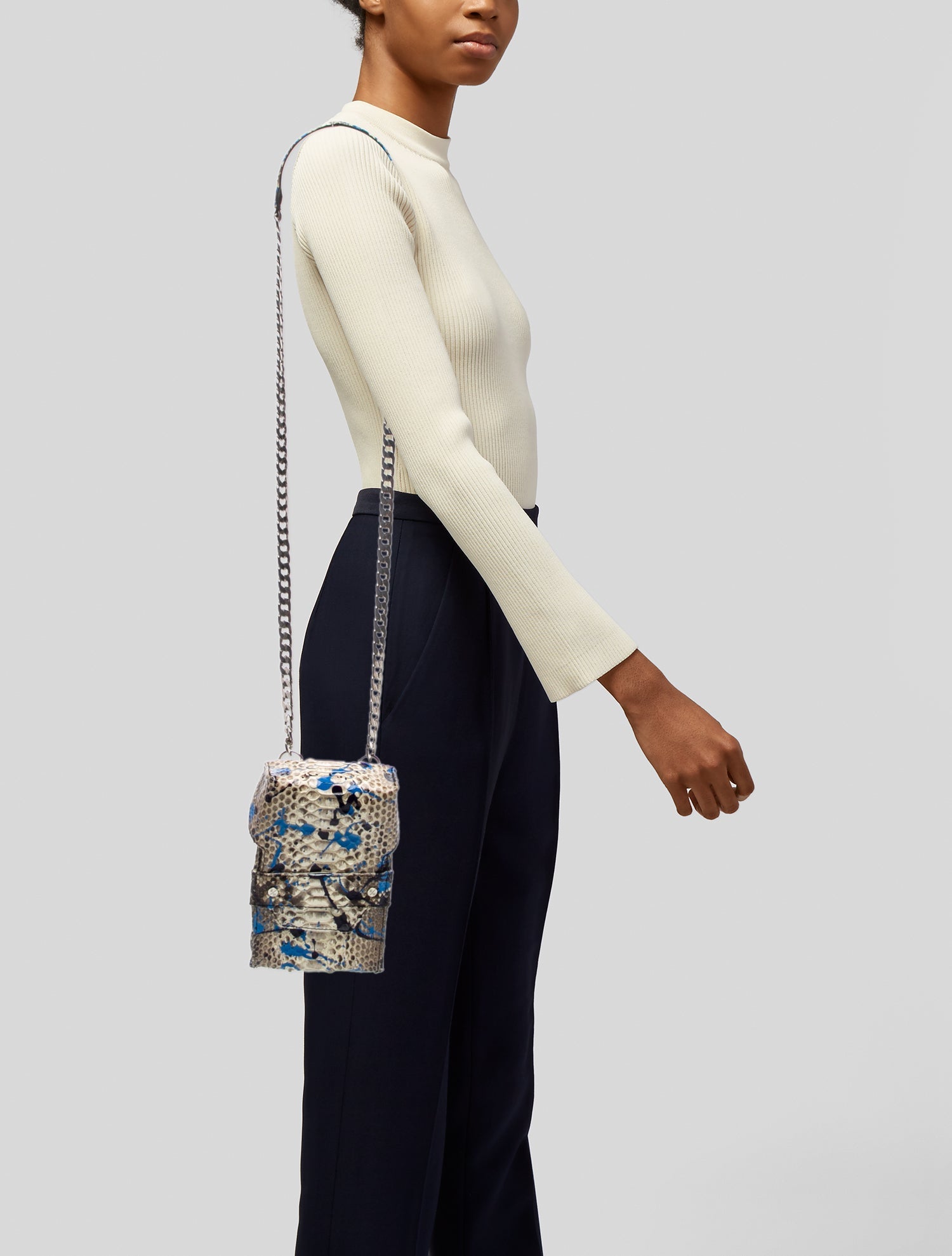 Elisabeth Weinstock Snakeskin Backpack
