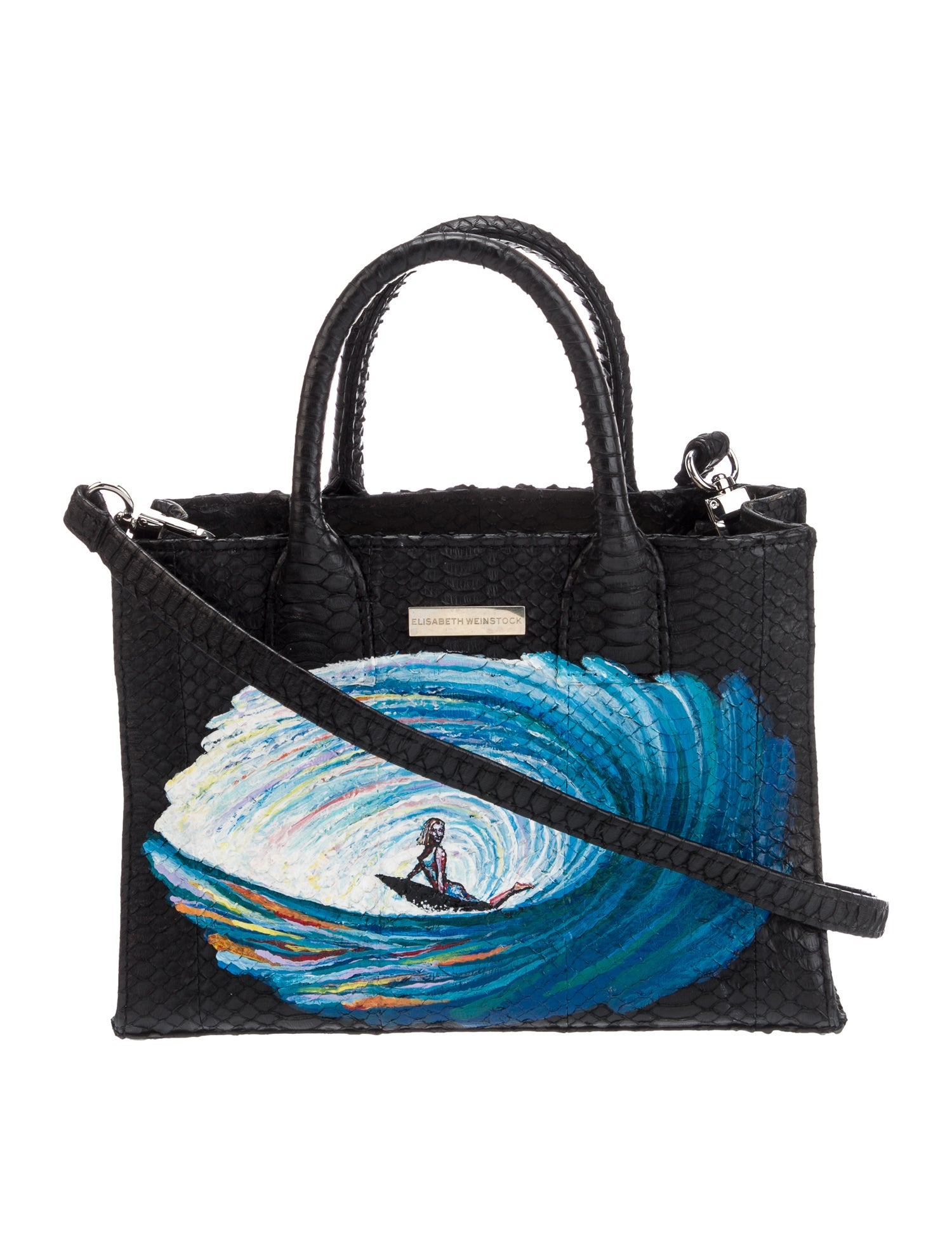 Elisabeth Weinstock Water Snake Top Handle Bag