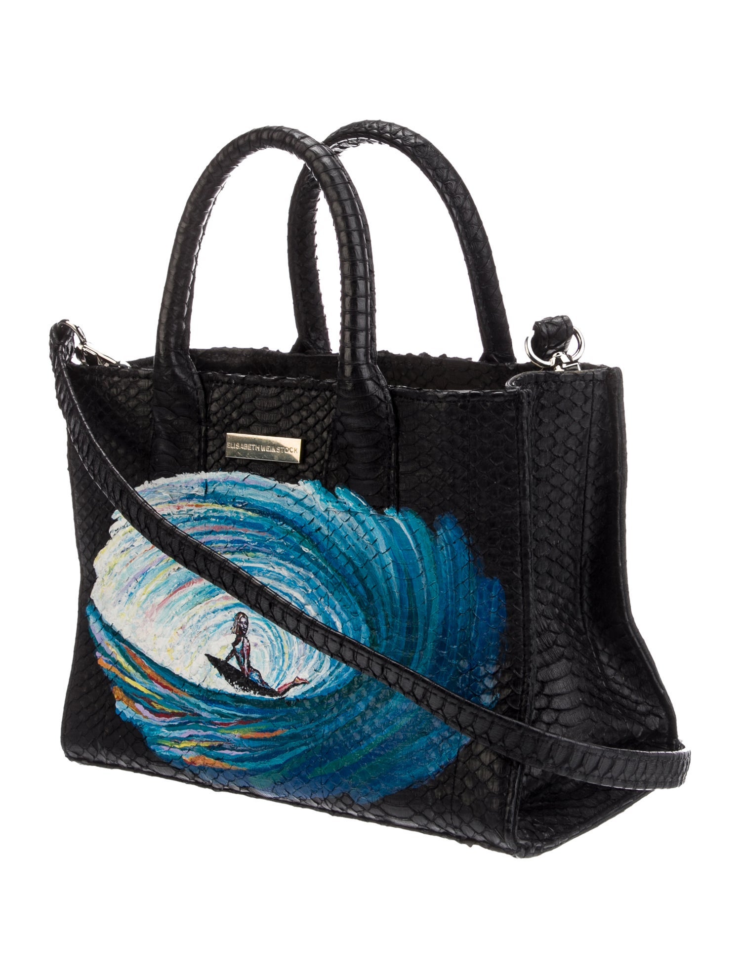 Elisabeth Weinstock Water Snake Top Handle Bag