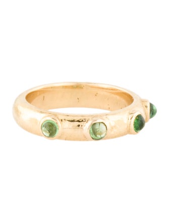 Elizabeth Locke 18K Tsavorite Stack Ring