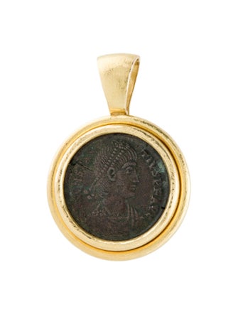 Elizabeth Locke 18K Constantius II Ancient Coin Pendant