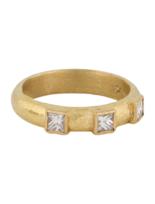Elizabeth Locke 19K Diamond Square Stack Ring