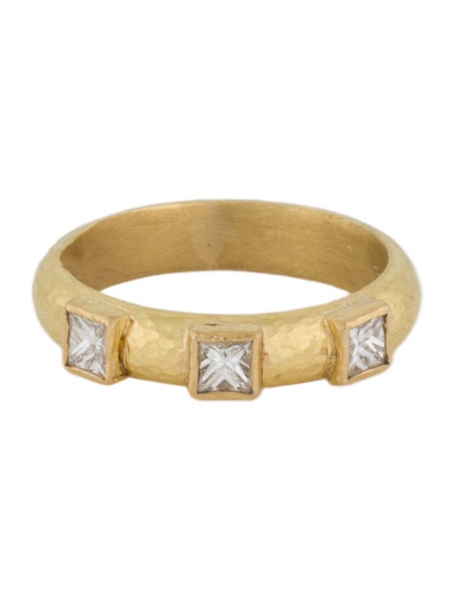 Elizabeth Locke 19K Diamond Square Stack Ring