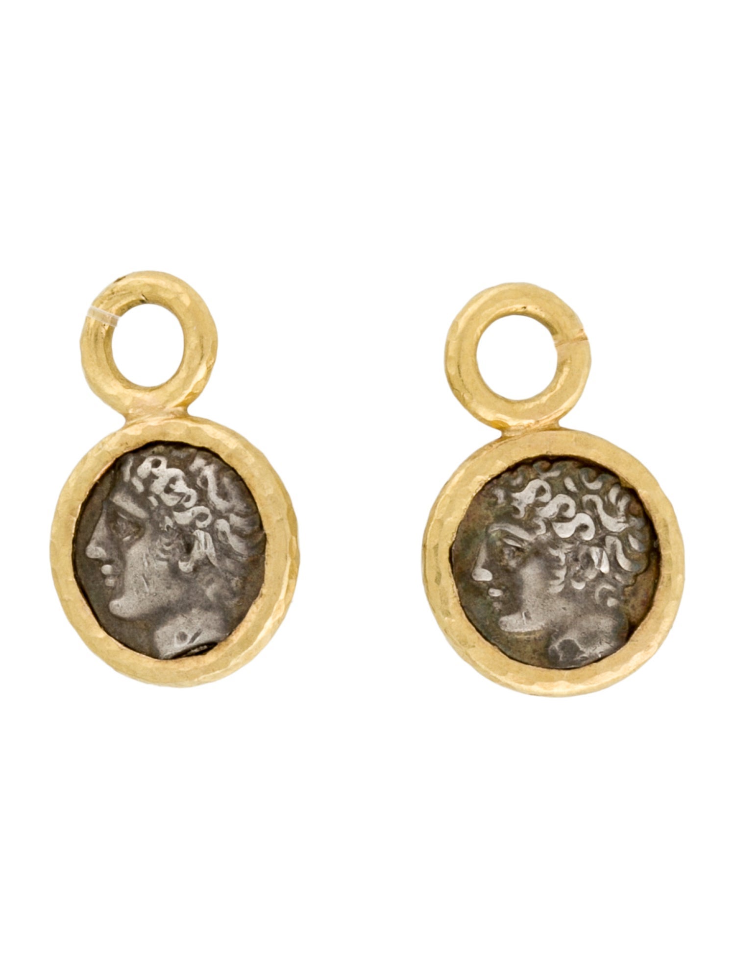 Elizabeth Locke 19K Ancient Coin Earring Enhancers