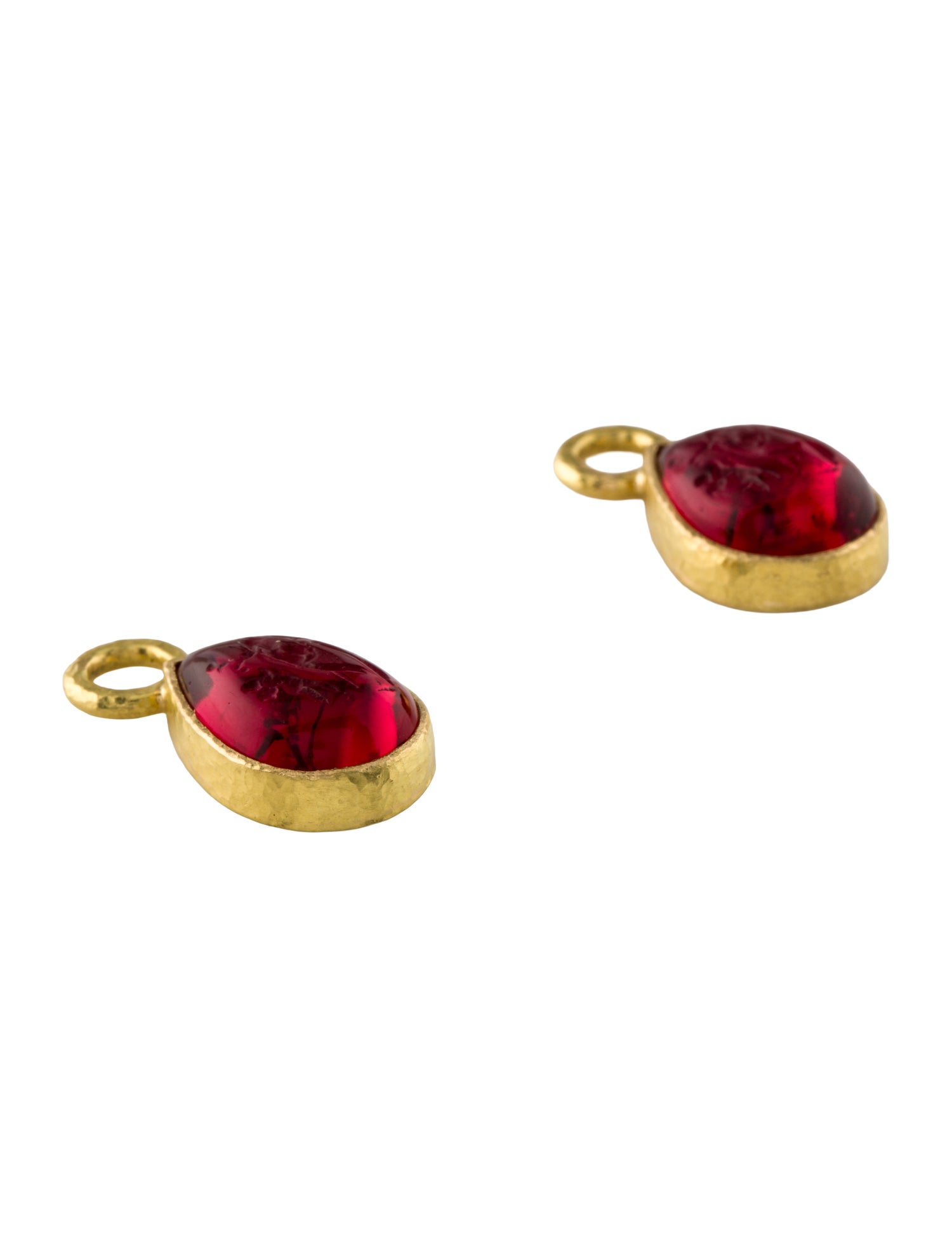 Elizabeth Locke Mother of Pearl & Venetian Glass Intaglio Earring Enhancers