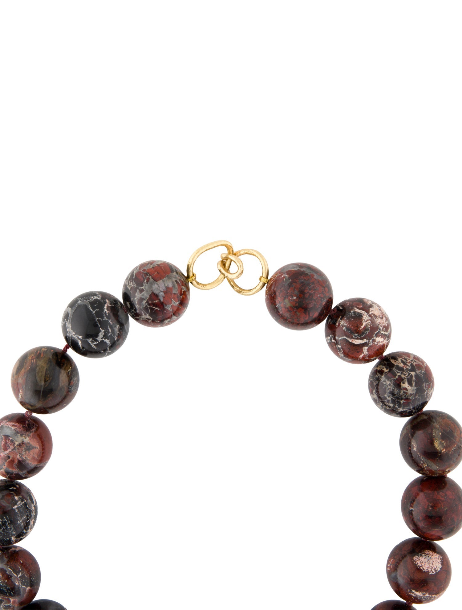 Elizabeth Locke 18K Jasper Bead Necklace