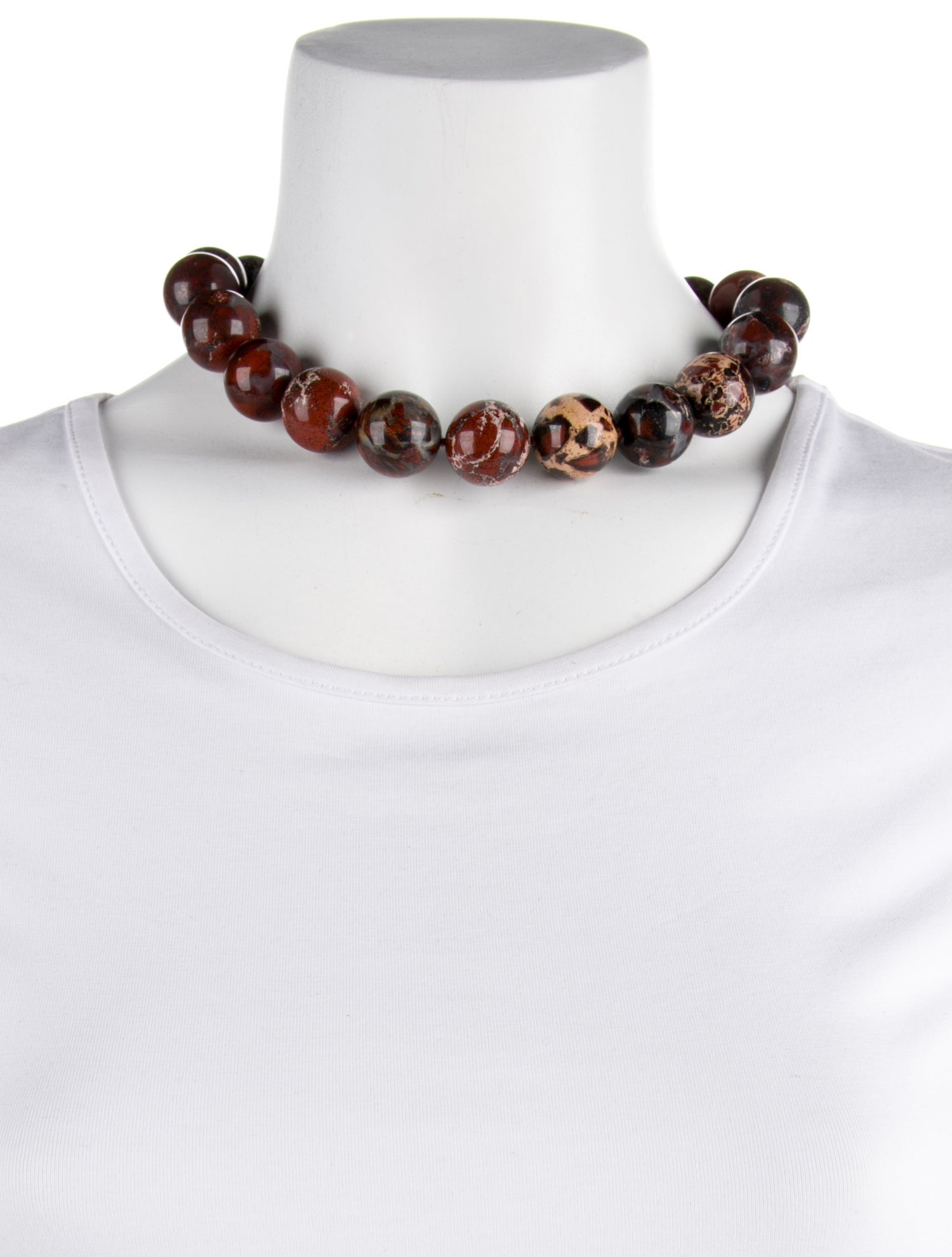 Elizabeth Locke 18K Jasper Bead Necklace