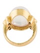 Elizabeth Locke 19K 17.13ctw Moonstone & Diamond Vertical Ring