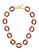 Elizabeth Locke 18K Carnelian Link Necklace