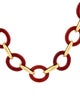 Elizabeth Locke 18K Carnelian Link Necklace