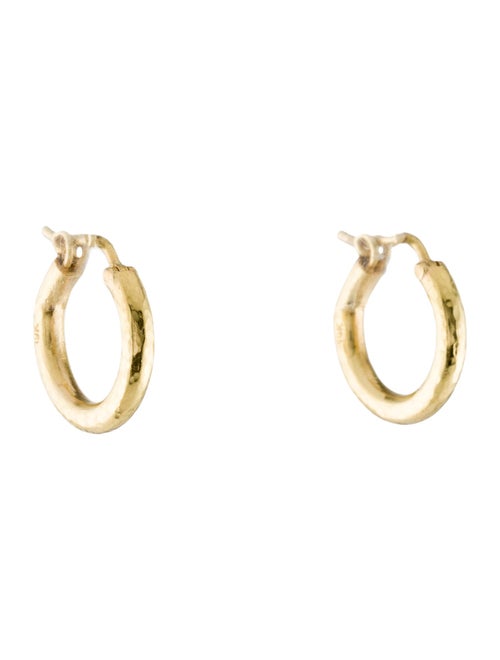 Elizabeth Locke 19K Big Baby Hammered Hoop Earrings