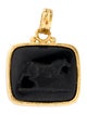 Elizabeth Locke 19K Onyx Running Horse Pendant