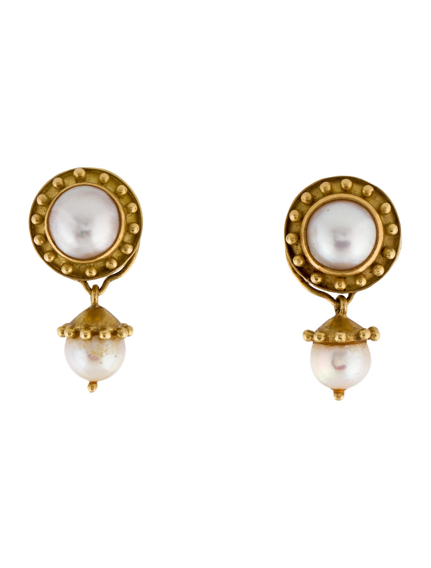 Elizabeth Locke 18K Pearl Convertible Drop Earrings