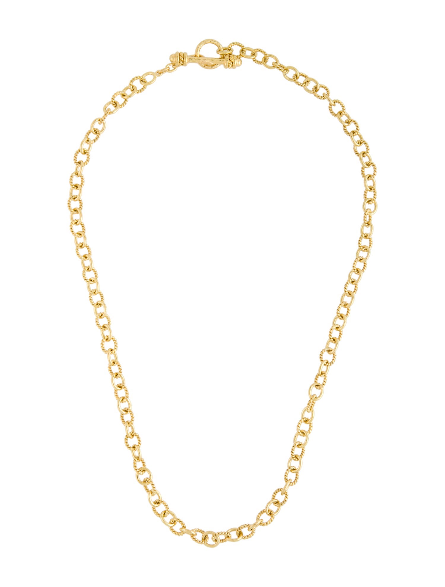 Elizabeth Locke 19K Tiny Sicilian Link Necklace