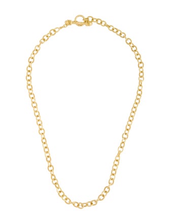 Elizabeth Locke 19K Tiny Sicilian Link Necklace