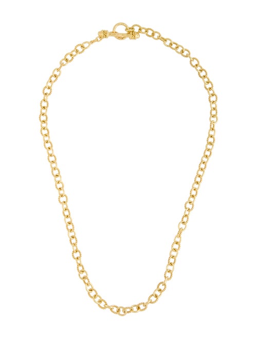 Elizabeth Locke 19K Tiny Sicilian Link Necklace