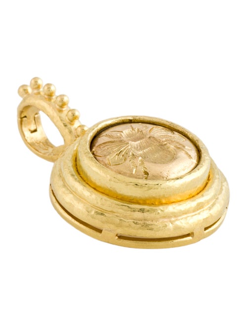 Elizabeth Locke 19K Honey Bee Enhancer Pendant