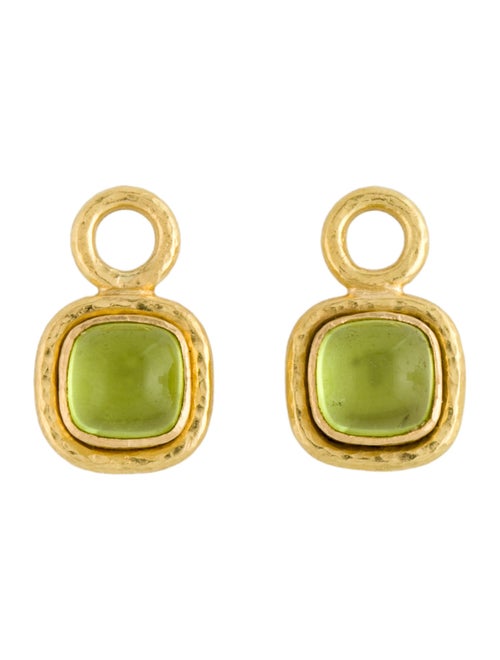 Elizabeth Locke 19K Peridot & Mother of Pearl Doublet Earring Charm
