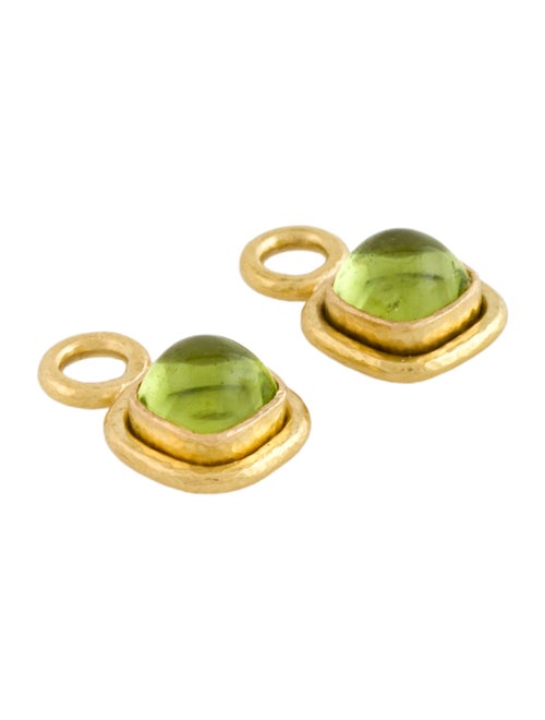 Elizabeth Locke 19K Peridot & Mother of Pearl Doublet Earring Charm