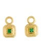 Elizabeth Locke 19K Tsavorite Square Earring Charms