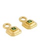 Elizabeth Locke 19K Tsavorite Square Earring Charms
