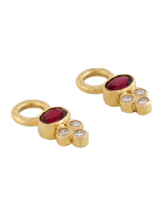 Elizabeth Locke 19K Spinel & Diamond Earring Enhancers