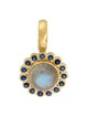 Elizabeth Locke 19K Labradorite & Sapphire Pendant